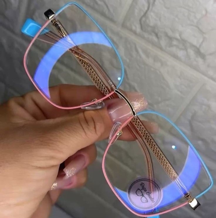 Women's Blue Cotted Glasses